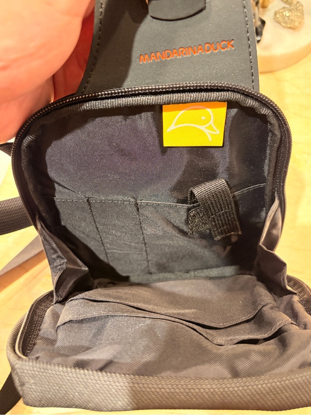 Mandarina Duck Black Crossbody Sling Bag - Picture 5 of 10